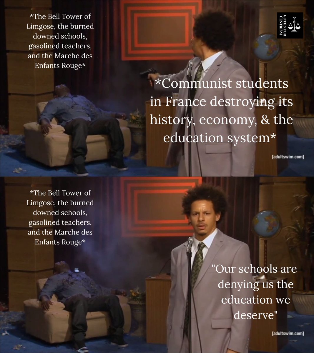 WorldofAnimus's tweet photo. #politics #frenchriots #communism #anticommunism #politicalcommentary #centrism https://t.co/uhCdGtVtBG