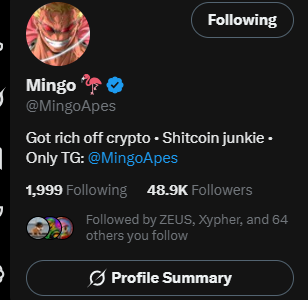 kjrmaxxing's tweet photo. @MingoApes manifesting a win here

HBnX5eu6gwezSCv3wNnSPBgDU2JxkfZoNY5Hqfy1fuug https://t.co/uQoav22MVc