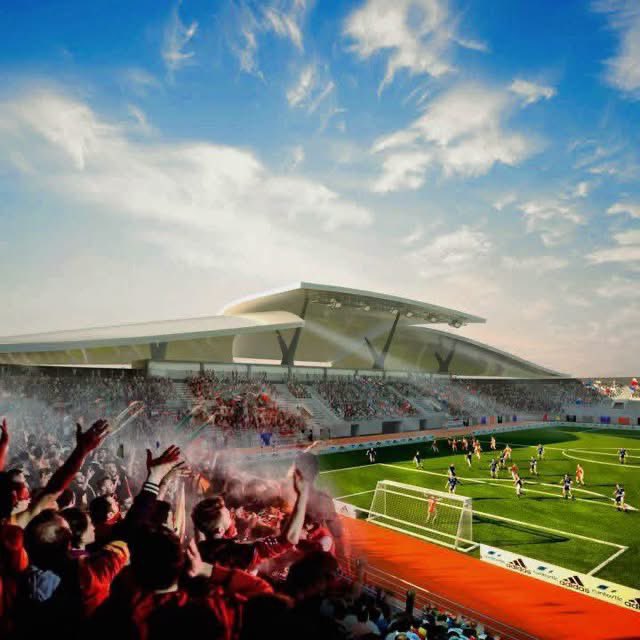 Marokkinhom4's tweet photo. À Dakhla, le futur stade prend forme ! ⚽🇲🇦 Les travaux de construction avancent au Sahara Marocain : une nouvelle infrastructure sportive se dessine entre océan et désert. 🏗️ https://t.co/bIJvNr8YFh