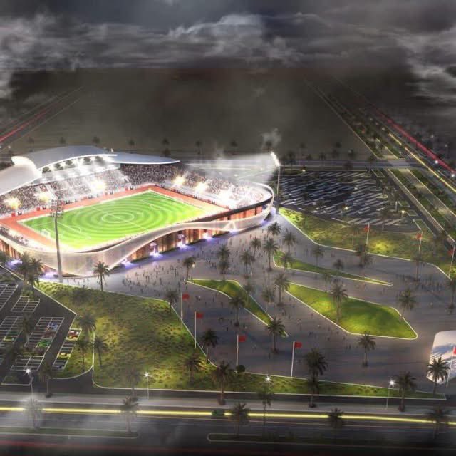 Marokkinhom4's tweet photo. À Dakhla, le futur stade prend forme ! ⚽🇲🇦 Les travaux de construction avancent au Sahara Marocain : une nouvelle infrastructure sportive se dessine entre océan et désert. 🏗️ https://t.co/bIJvNr8YFh