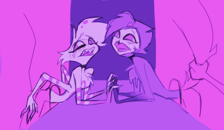 Lunaticaauri's tweet photo. IDK what I'm doing
Boring doodles 
#angeldust #stolas https://t.co/LYcShh0ano