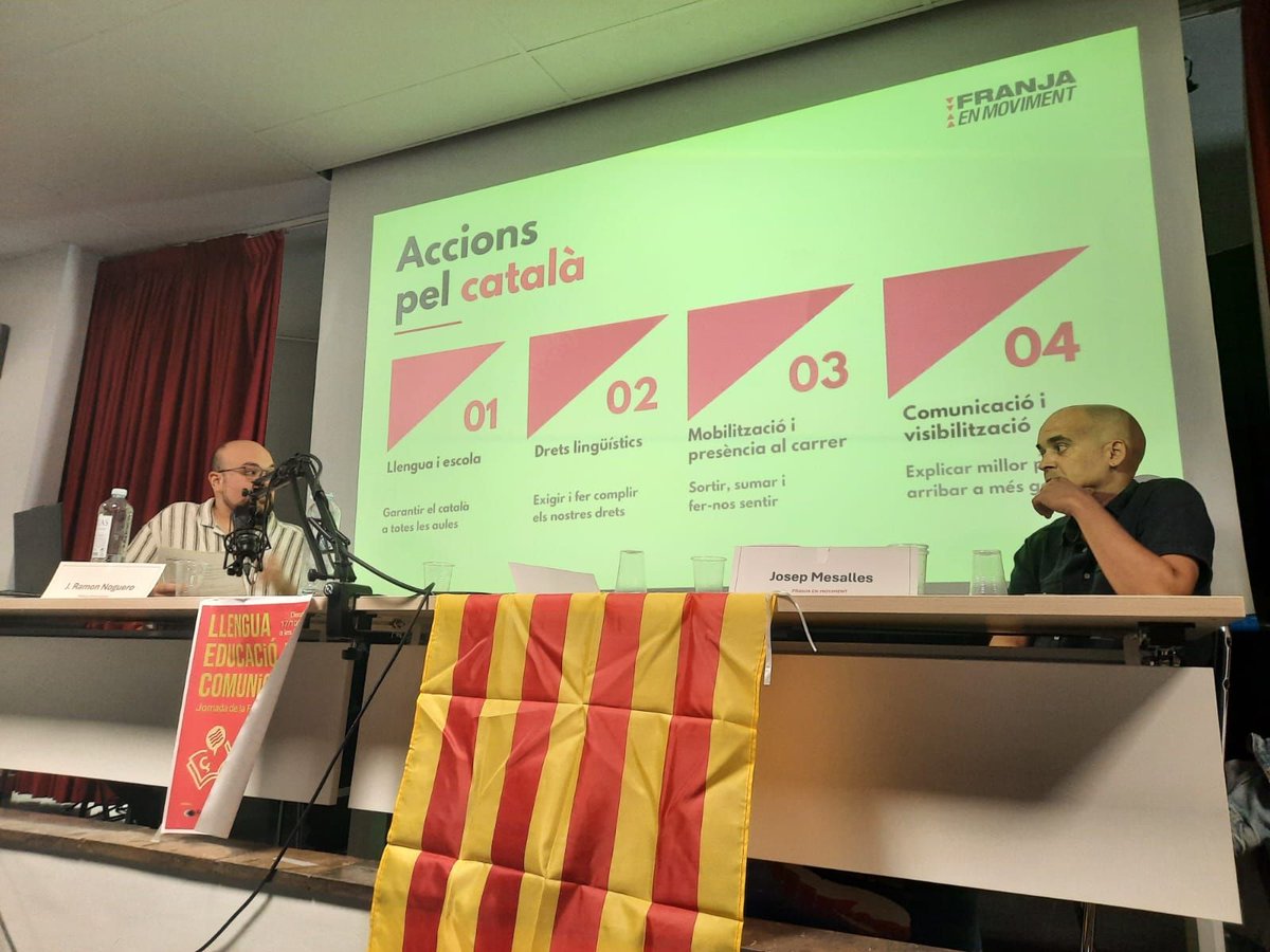 movfranjoli's tweet photo. ❤️ Ahir, la Franja es va trobar a Altorricó!

🗣️ Desenes de persones vam compartir una jornada de llengua, escola i comunicació, amb @labressola, @anclleidasegria, @pregodelafranja i el Casal Jaume I de Fraga.

📸 Així vam viure la Jornada de la Franja de Ponent! https://t.co/O6trOafaym