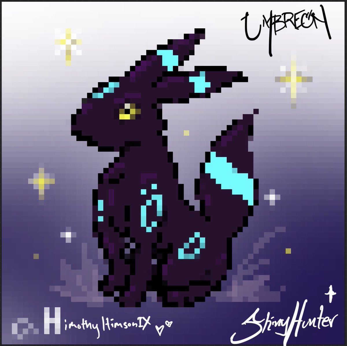 HimothyhimsonIX's tweet photo. You've scrolled long enough to find my favorite Eeveelution, a Shiny Umbreon 🖤

64x64
#pixelart 
#pokemonfanart https://t.co/MFoF1ZZXAX