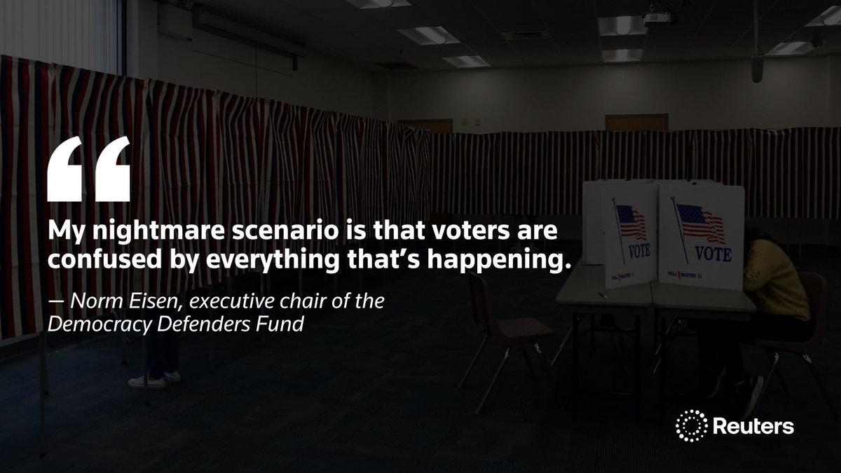 Reuters's tweet photo. President Trump has declined to rule out declaring a national emergency related to the 2026 midterms. Legal experts told Reuters such a move could trigger confusion, litigation and certification delays https://t.co/p2IEf2bviO @specialreports https://t.co/QwTymZjX79