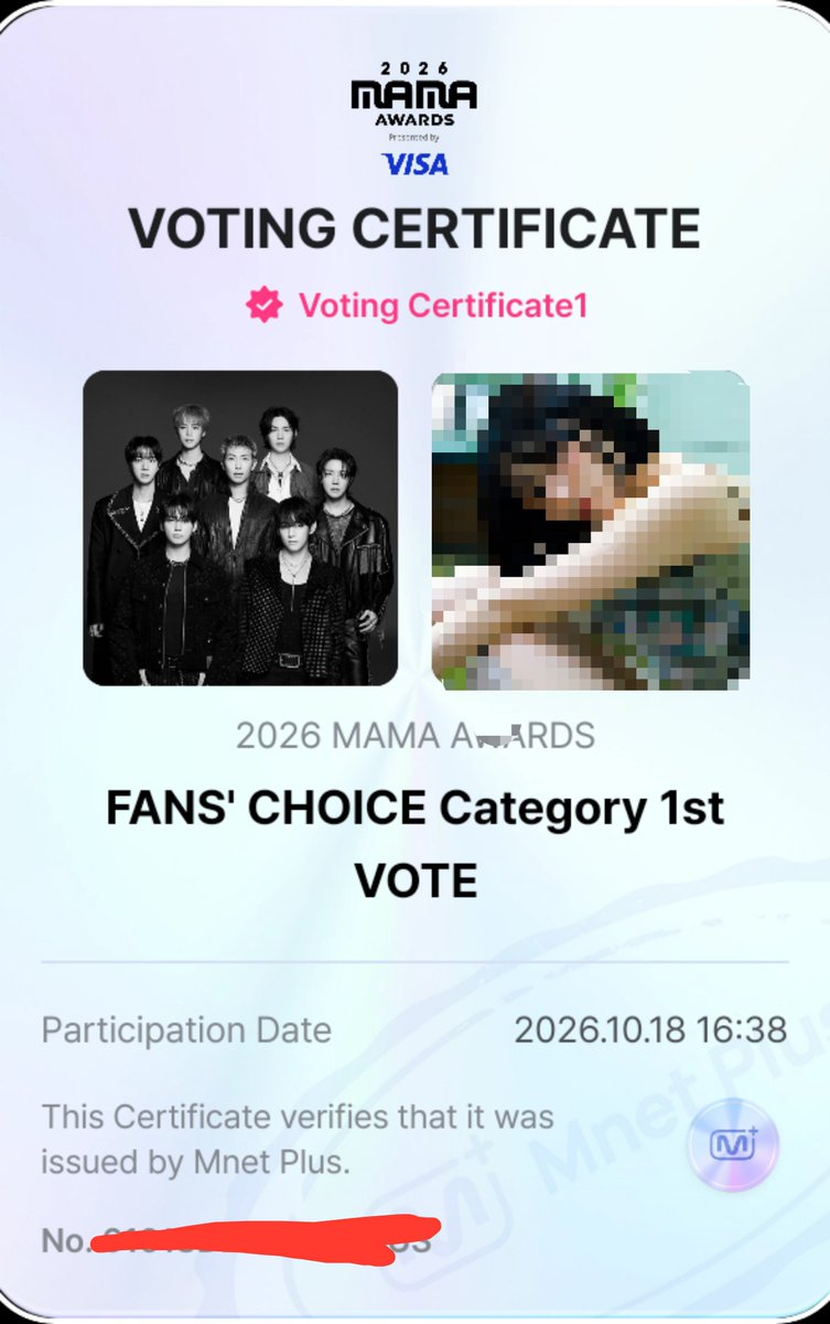 MariaDewan44962's tweet photo. One goal, one voice! Sending all my support to #BTS at #2026MAMAVOTE https://t.co/cJOEx6hra9