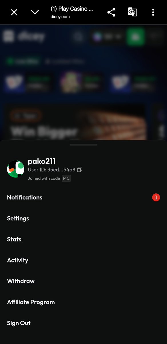 Patrickk_xo's tweet photo. @mconthatgambles Just signed up under your code, I hope I can win 🙏
🆔 pako211 https://t.co/nCPL2o2rXJ