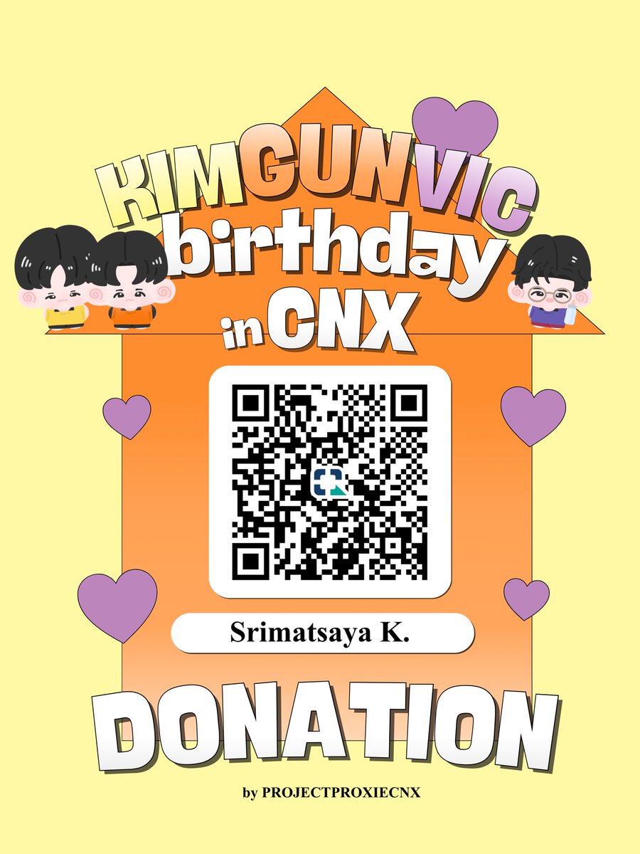 PProxiecnx's tweet photo. ขอเชิญชวน USER ทุกท่านมาร่วมเป็นส่วนหนึ่งในการจัด #KIMGUNVICBirthdayinCNX 💛🧡💜

ทางทีมจะนำทุกบาทที่ทุกท่านร่วมโดเนท มาใช้ให้เกิดประโยชน์สูงสุดค่ะ 🙇🏻‍♀️🙇🏻‍♀️

ตั้งแต่วันนี้ - 21 พฤศจิกายน 2569 

💭รายละเอียดเพิ่มเติม : https://t.co/IwOQqcTArx

#PROXIEKim 
#PROXIEGun 
#PROXIEVictor https://t.co/UIqPPoUsmB