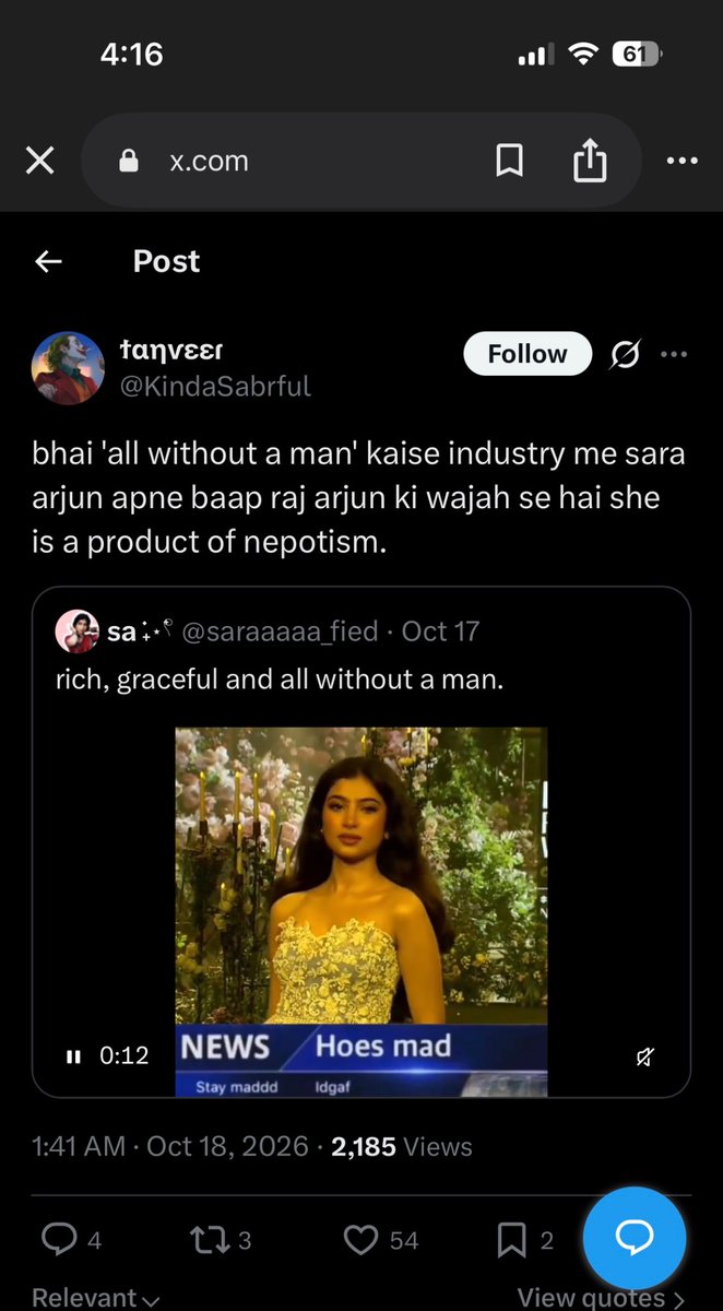 Anuctz9's tweet photo. @Samanthadd132 @suhanatales You really love being in a delusional aneet padda world https://t.co/vG4LxO86Vc