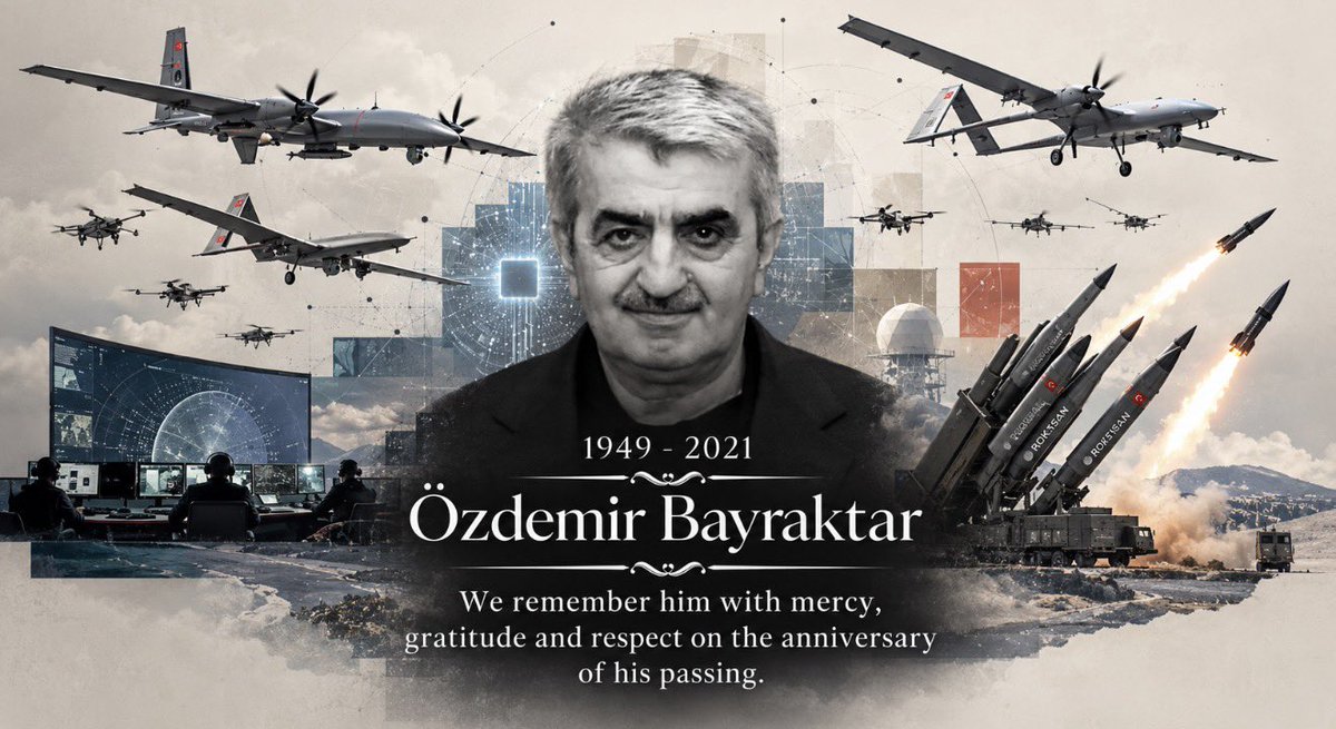 umutcagrisariii's tweet photo. On the anniversary of his passing, I remember the late Özdemir Bayraktar with heartfelt gratitude, deep respect, and sincere du’as.

He was not merely an engineer, but a visionary whose dedication, faith, and perseverance helped pioneer Türkiye’s indigenous UAV technology and contributed greatly to the advancement of its defense industry on the world stage.

His tireless efforts and unwavering determination continue to leave a lasting legacy, inspiring generations and reaching far beyond the borders of Türkiye.

May his legacy continue to benefit the Ummah for generations to come.