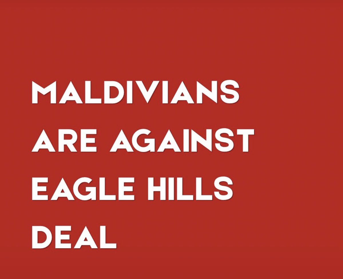 gaximabdulla's tweet photo. @JanaahMusthafaa #MuhthoOut
#AlabbaarOut
#UAEEagleHillsOut
#DictatorMuizzuOut https://t.co/l3OlAld6x0