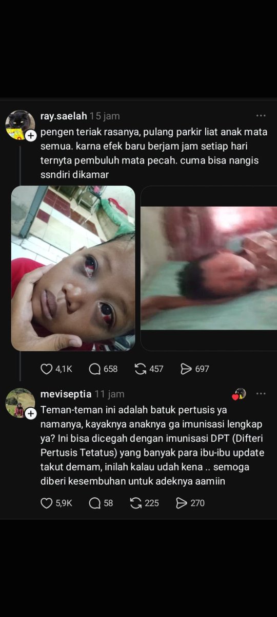 Jinaa_ssi's tweet photo. @convomfs Nih aku masih simpen ss salah satu akibat ga vaksin https://t.co/04l2Uhpxkb