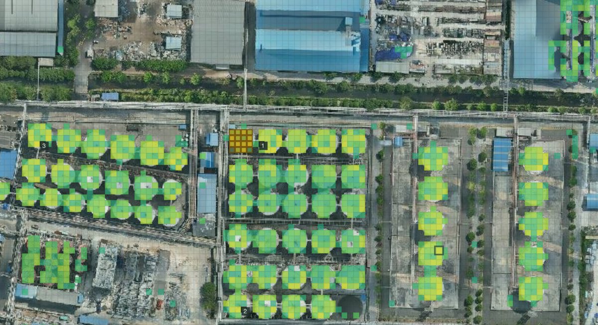 mad_skidipap's tweet photo. Karena banyak yang jualan, ku akan coba juga experiment dengan oil tank similarity dengan satelite imagery. https://t.co/FEc7ZUn0LS