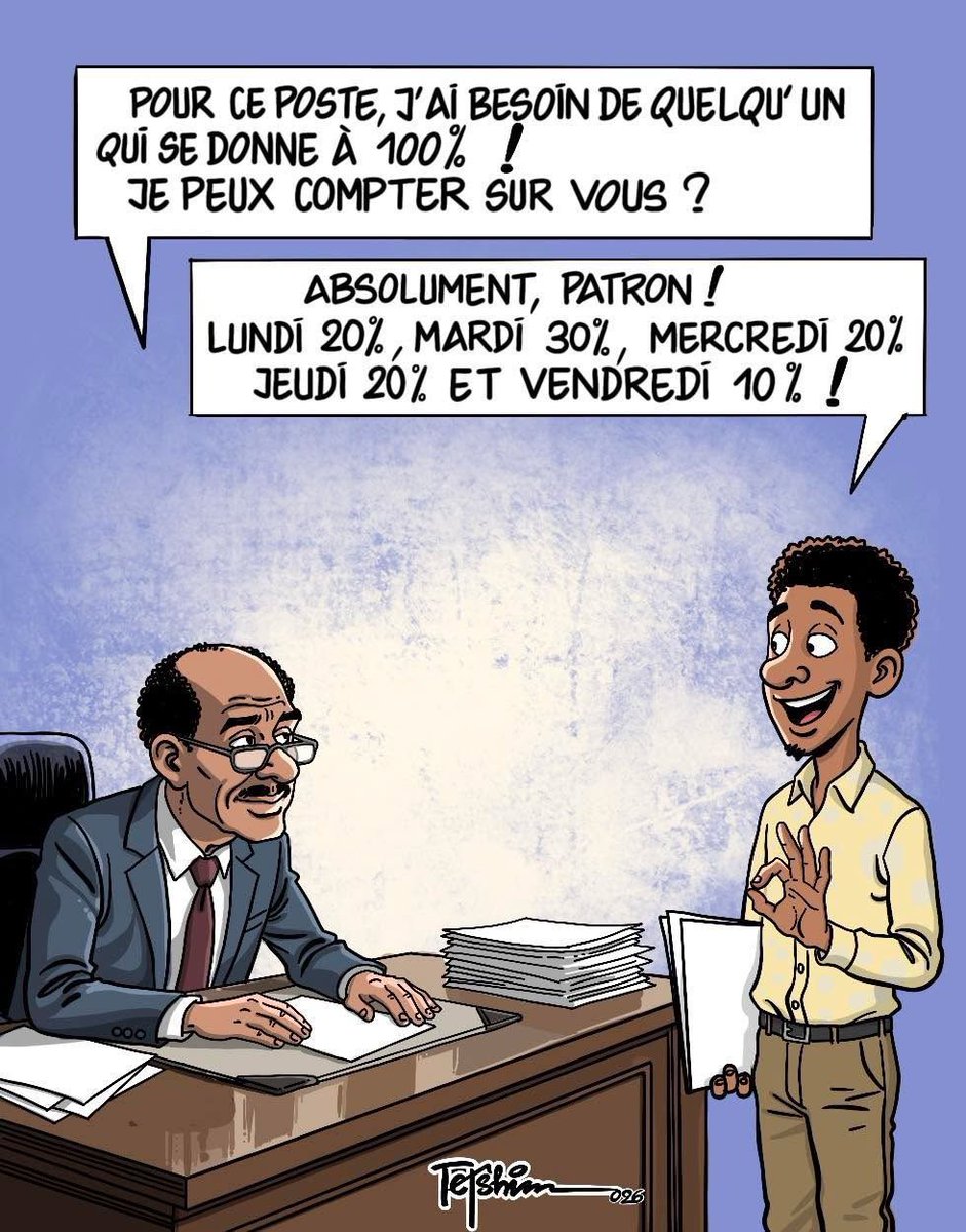 TMB_CD's tweet photo. Rions ensemble… Chaque semaine, la TMB vous offre un dessin humoristique de l'artiste #Tetshim sur un sujet d'actualité ou de société.
Le thème du jour : le recrutement.  

#MadeInCongo https://t.co/OJT11YopM0