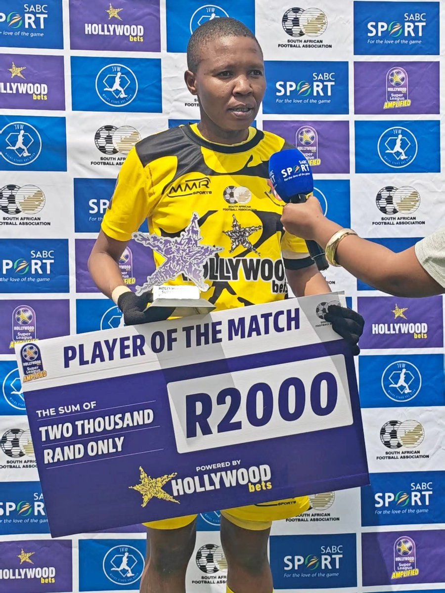 HollywoodbetsSL's tweet photo. Our player of the match is Magabane Polori from First Touch Ladies FC 

#HWBSL
#Hollywoodbetssuperleagueamplified https://t.co/tH7kbnUxIw