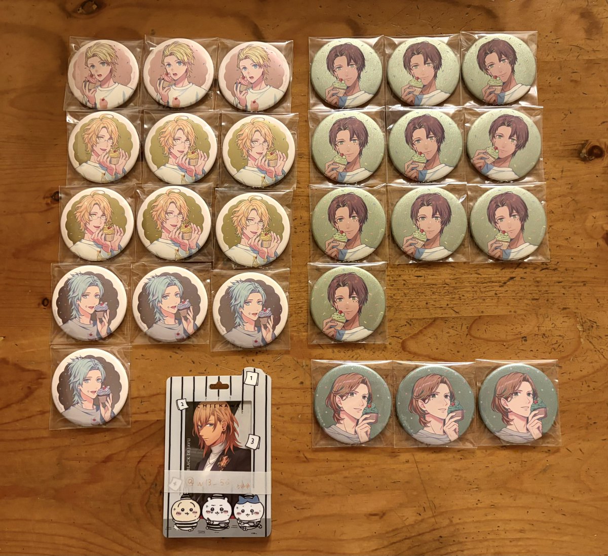 w13_56's tweet photo. 交換 うたプリ マルイ BGS BMC BE MY CUPCAKE 缶バッジ

☆譲
Ｎ：那月6 翔3 藍4
SP：セシル10 嶺二3

☆求
レン

SP1⇔Ｎ2交換◎
郵送交換希望
お気軽にお声掛けください🙇🏻‍♀️✨ https://t.co/5whqBaddde