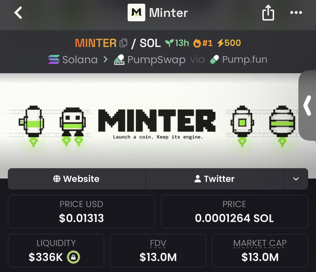 timlecrt's tweet photo. In 9 hours, this will reach zero $MINTER https://t.co/bh0jCoG7oN