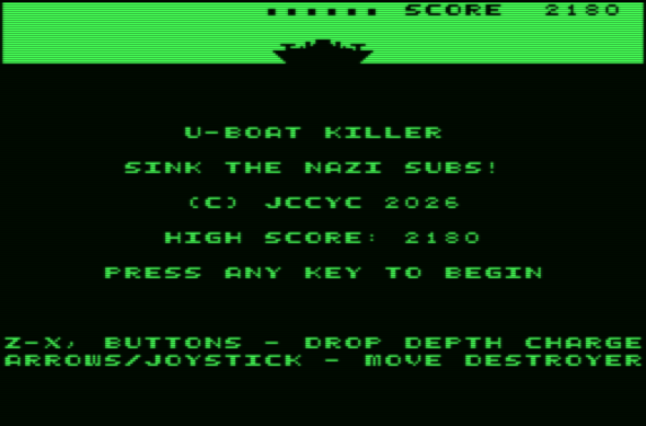 MSXdevContest's tweet photo. MSXdev26 #08 U-boat Killer
https://t.co/tLI1I6XZgu
#msxdev26 https://t.co/0JkbyD2ARq