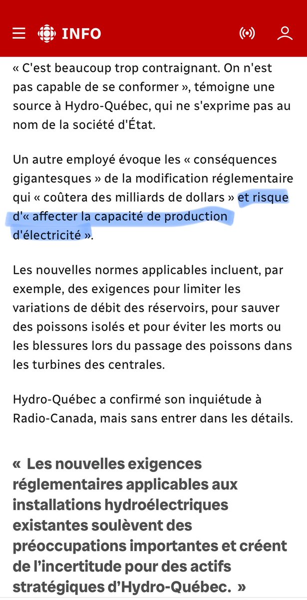 CarolineLessar8's tweet photo. J’hallucine 🤦‍♀️ ça va coûter cher mais aussi risque d'affecter la capacité de production d'électricité.

😂😂😂
Allez vite vous acheter des chars à batterie la gang ont va achever notre source d’électricité propre…

On va toujours la vendre au États et la racheter cette même électricité quand on va en manquer à gros prix en plus… oubliez pas ça !

On est pas capable d’entretenir toutes nos turbines qui fonctionnent pas a capacité et pêches et océans Canada nous tire dans le pied… ça va donner du gaz au séparatisme ça !

On va japper mais pas comme vous penser….

https://t.co/fFSsrFbAqu
