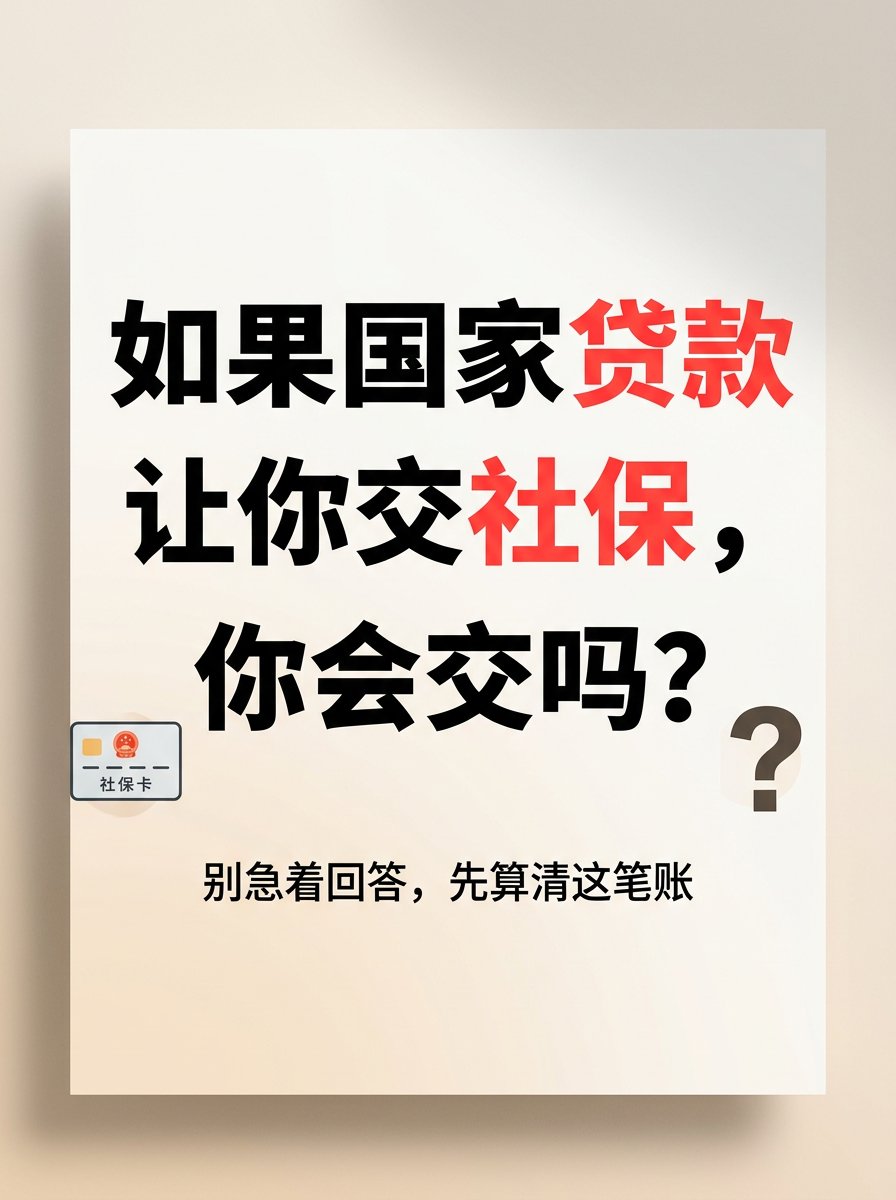 dinghu2051447's tweet photo. 如果国家贷款让你缴纳社保，你会缴纳吗？ https://t.co/TH4v69E4n1