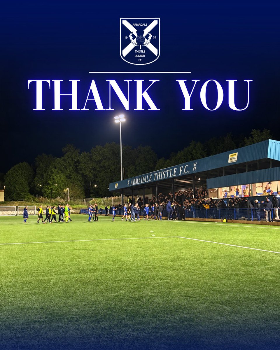 DaleThistleFC's tweet photo. 💙 | MESSAGE FOR THE FANS

On behalf of the Management, Players & Committee we want to extend our appreciation to each and every member of the Dale family who turned out in their numbers for both matches yesterday. 

From minute 1 to minute 180, you were with us all the way. A big three points in our league match was the priority yesterday. We were unfortunate not progress in the Scottish Communities Cup. But we’re still in a great position.

We look forward to welcoming you back to The Volley next weekend and showing that fantastic support once again.

Thank You 💙

DBWAH 💙