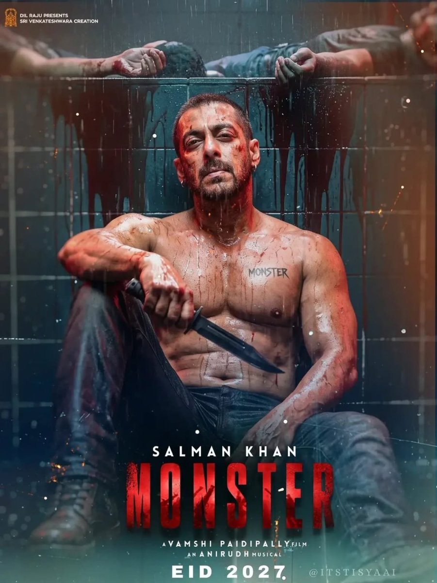 krishna31044106's tweet photo. Salman Khan fans have another reason to celebrate as Monster gears up for a potential solo Eid 2027 release! The excitement is building. #EidMonsterKi https://t.co/TJkI5zQ0y2