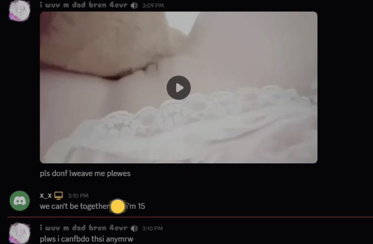xuntie16c8's tweet photo. @/kidsizes is 22-23 year old kait

she groomed/dated a I7 year old boy and a I5 year old boy 

she d0xxed a I4 yo girl named ami out of jealousy because her 18-I9 yo bf would talk to her and get her to send nvdes to him https://t.co/9D5owlemC9