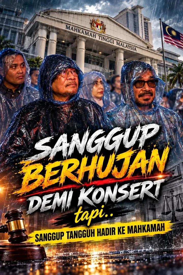 Mxllan's tweet photo. Pergi mahkamah x dpt untung politik. 
Pergi konsert dpt untung politik.
https://t.co/k8PniD1ctU https://t.co/ClmZecvSWX