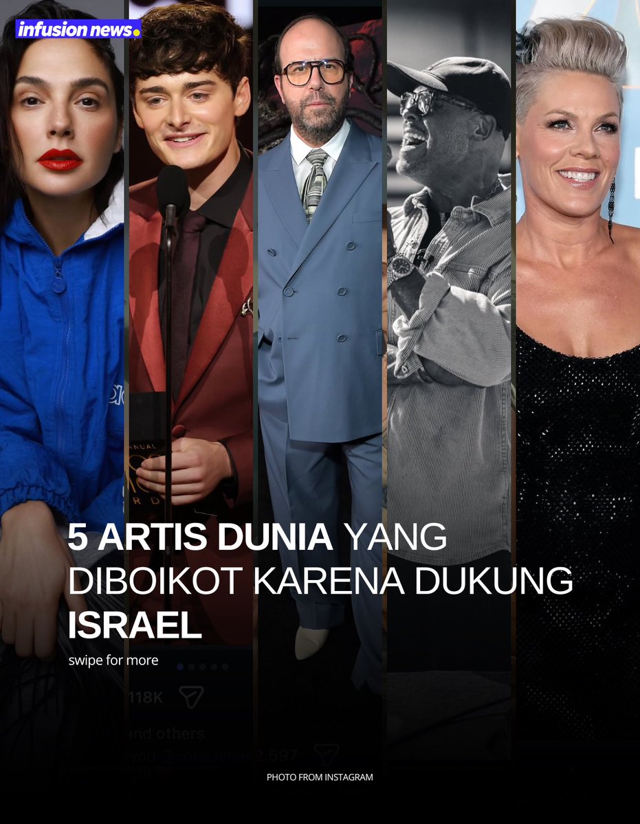 Infusionet's tweet photo. 5 ARTIS DUNIA INI DIBOIKOT GARA-GARA DUKUNG ISRAEL. #InfusionNews https://t.co/L5lWRSduQ4