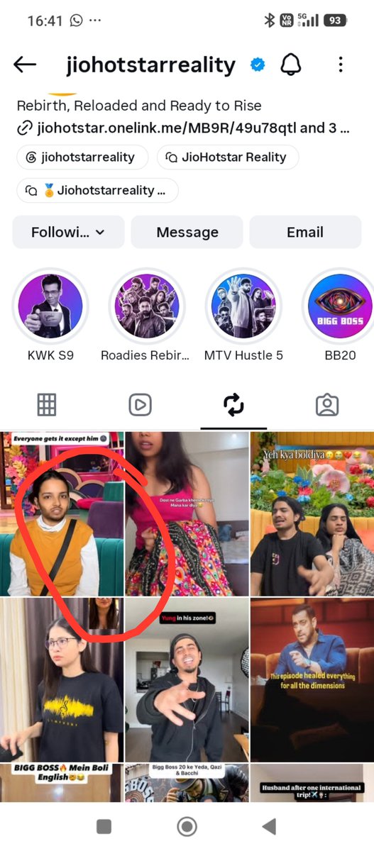 jawaiji_'s tweet photo. DAMNNN 😭🔥 Hotstar ne khud Instagram par ye reel repost kar di! 👀😂

Scout bhai, AB TOH GAME OVER HAI! 😭🤣 
Bro didn’t see this coming 💀🍿

QAZI BHAI KA JALWA EVERYWHERE! 👑

#BB20 • #QaziTouqeer • #BiggBoss20  https://t.co/MyH1JKNlTA