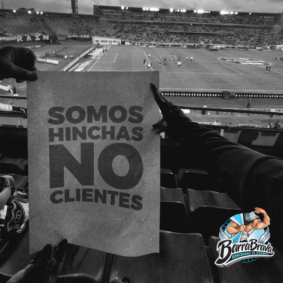 barrabrava_net's tweet photo. Somos hinchas NO clientes https://t.co/HgwDNObvhk