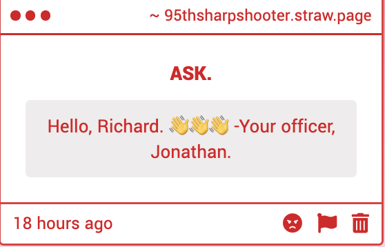 the95thRIFLE's tweet photo. Hello, SIR! https://t.co/LcokPUbSVv