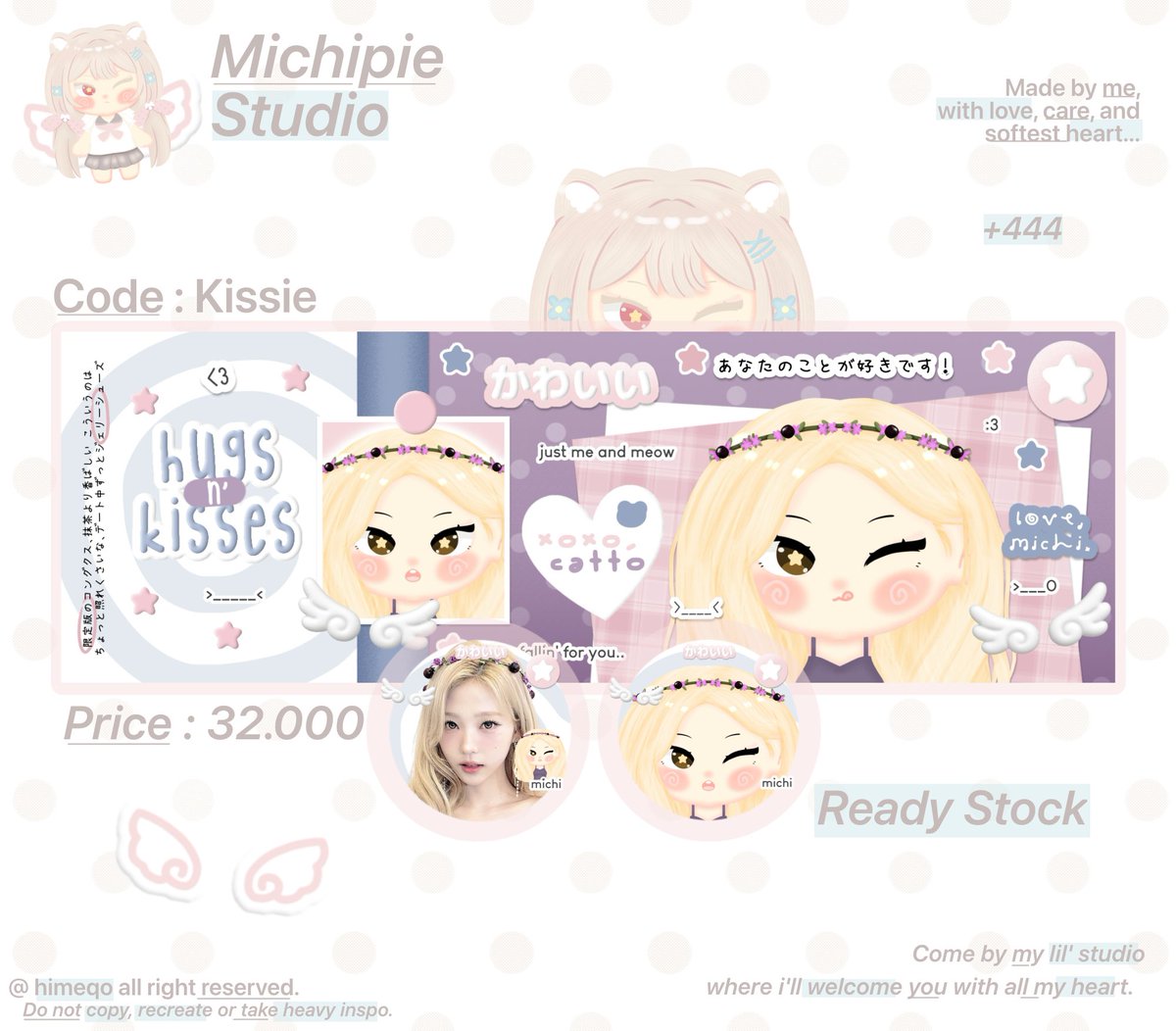 himeqo's tweet photo. help repost pwis? thank u. ︎︎❤︎

( 📞 .. )  it’s the-ready-to-wear-pieces: 4 ready stock layout chibi imup muse stella h2h hearts2hearts, 🥣 ˖ ໒꒱ | grab yours now! ❤︎

💌 DM michi
🤍 bundle wabis special price ask michi first
🎨 recolor +3k

#bealanja https://t.co/xPeRpWbxRi