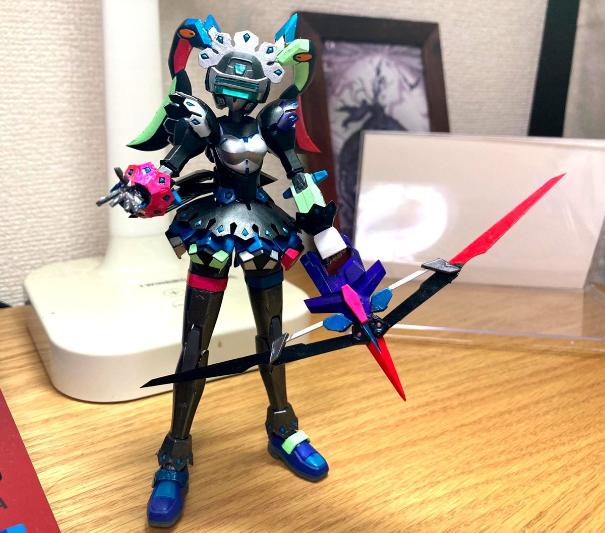 naxcp_u's tweet photo. 昔作ったものですが
オリジナルゲーミングカラーフェイです！なかなかクールにできました！自画自賛！😂
#VO電脳模型展示会
#フェイ・イェンオンリーオンライン展示デイ2026 https://t.co/9WUQgOnOeY