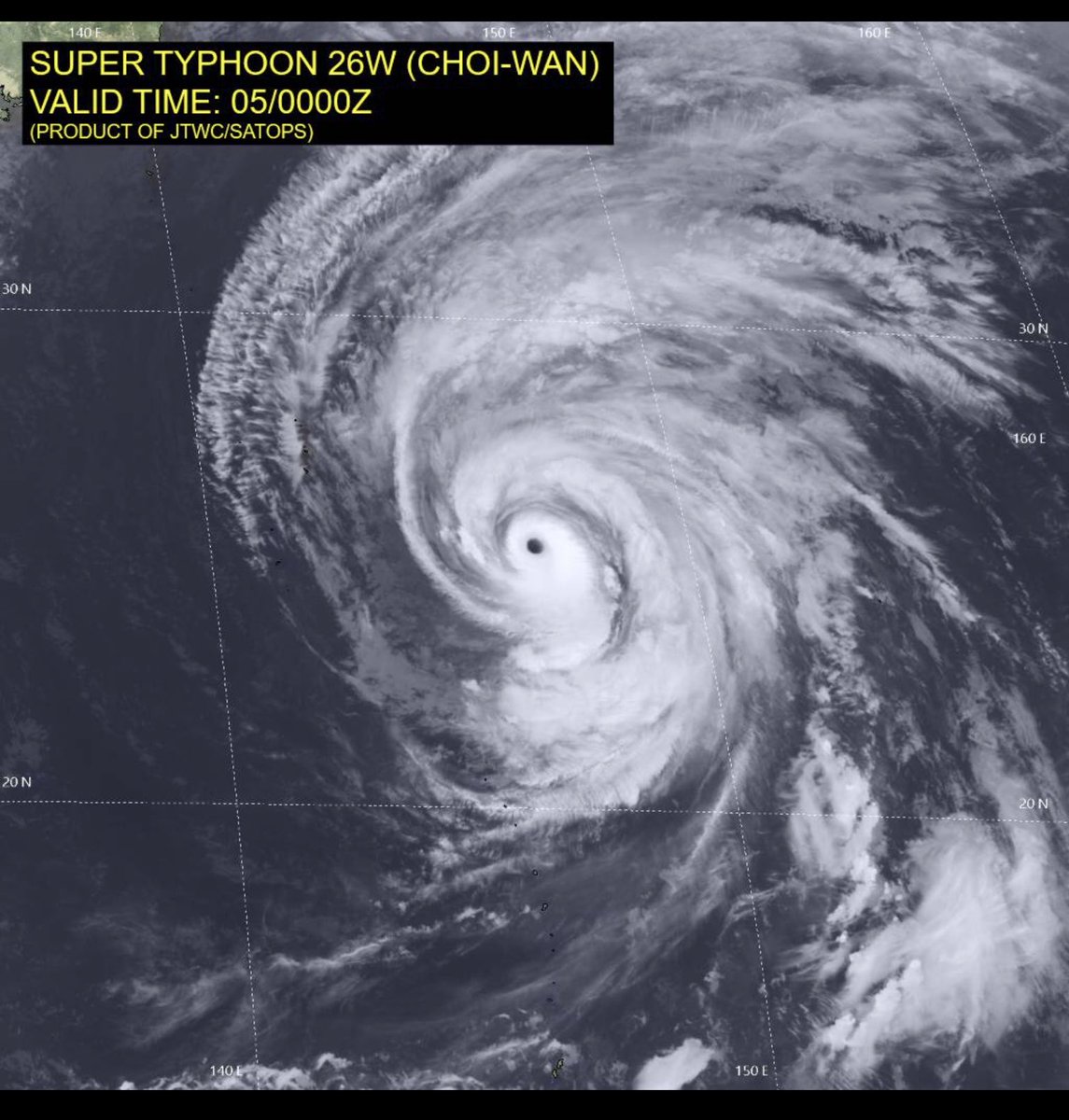 DrML350PhD's tweet photo. 🌟MEMORY
🌟Typhoon #CHOIWAN(CHOI-WAN), 10/05/2026 00:00Z, 130 knots (KTS), category 4 intensity.
🌟Typhoon #CHOIWAN(CHOI-WAN), 10/05/2026 00:00Z, 130 KTS. (JTWC)
🐉林宏銘天下王(🦋HM Lin🐉🍀💫✨)
Hung-Ming (H.M.🍀💫✨) Lin🐉, PhD https://t.co/AWmJqGj4kc