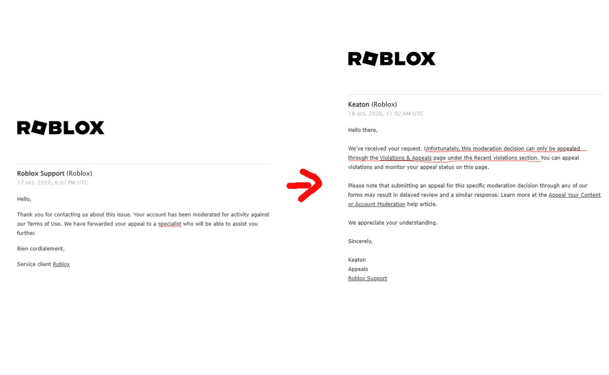 schlnrb's tweet photo. roblox appeal system is a one way road no matter what you do 

how can one make such a flawed moderation system 

#enforcementban #robloxfalseban #ROBLOX 
@Roblox @nicktornow @MaximumADHD #RobloxBan https://t.co/26AvwDFBLI