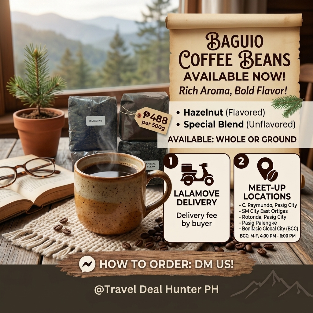 rdgzbruno's tweet photo. Slow down, sip, and let the day catch up. Treat yourself to Baguio Coffee Beans. Hazelnut or Special Blend
Whole or ground, ₱488 per 500g
Delivery or meet-ups in Pasig City and BGC

DM to order or comment KAPE. https://t.co/ZrttjeF40y