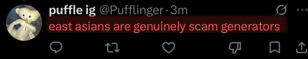 theyastory's tweet photo. then @Pufflinger/@escadrillia is that really ur friend?

imagine accusing someone of scamming, blocking them the moment they explain themselves, and instead of apologizing, telling others to resort to another logical fallacy, still no apology, just more deflection

maybe start by teaching ur friend not to be racist, not to ruin someone’s reputation with baseless accusations, and not to run away when asked to take accountability, if he really think he is superior to the southeast asians he looked down on, prove it by hosting a giveaway instead of participant one

live with the shame of his own actions, coz accountability means owning up to their mistakes, not blocking people and pretending nothing happened, may karma keep reminding someone of the harm that be caused until finally learn to take responsibility