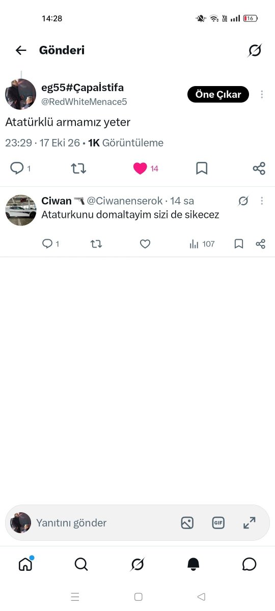 RedWhiteMenace5's tweet photo. @savas_ex @contextamed Ben doğuma büyüme Samsunluyum Samsunsporluyum.Çok da mutluyum Samsunlu olduğumdan,ama sizin gibi vatansız köpekler olduğu sürece susmicaz anladın mı bak Atatürke küfür eden adama ben saygı falan duymam. https://t.co/U26rVi06zR
