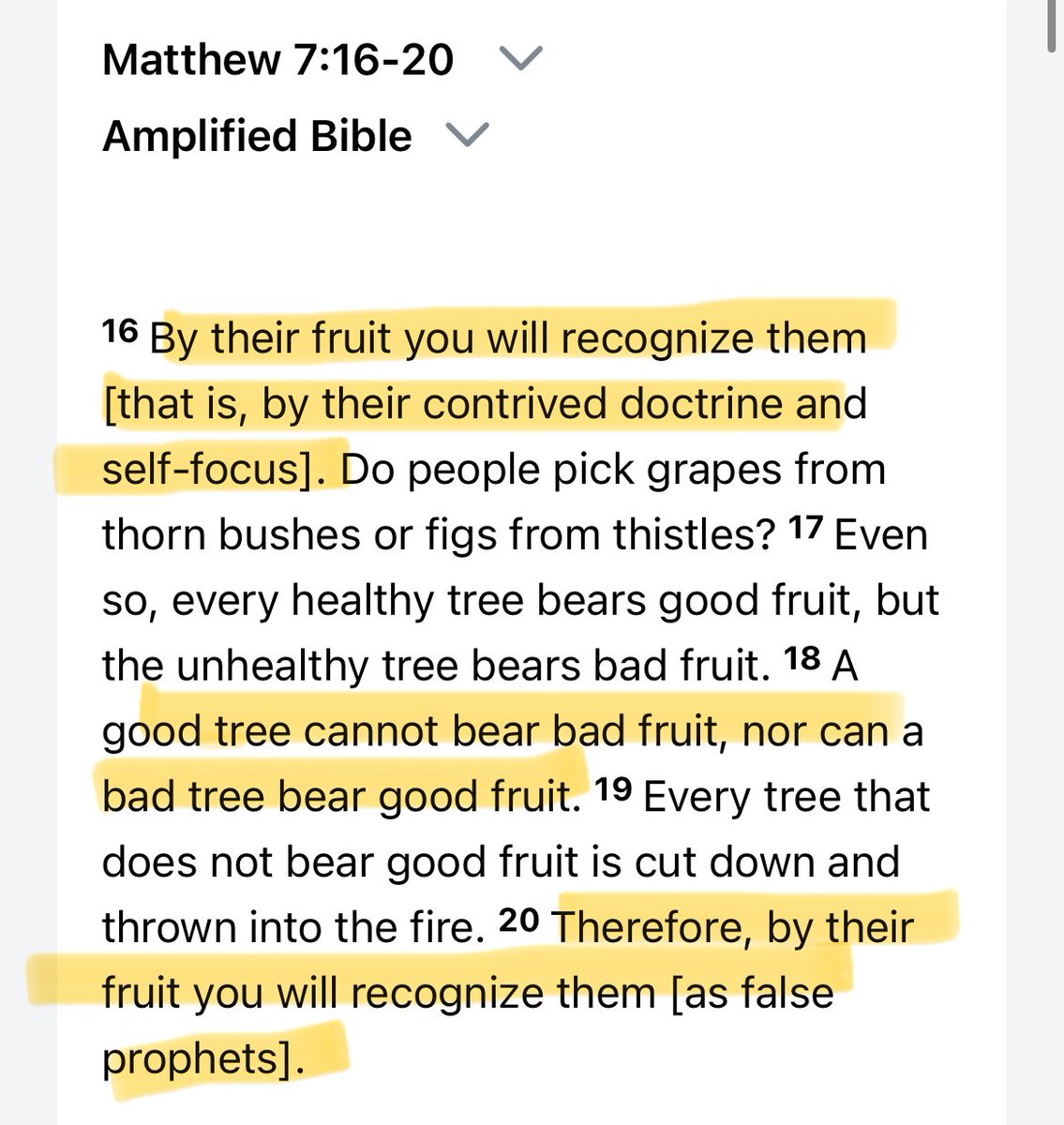 STuhairwe's tweet photo. @Nameles83572562 @rwomchechen Actually, the verse is about false prophets. That you’ll recognise false prophets by their actions(fruits). We shall know the fake pastors by their actions which don’t align with Jesus’ teachings. https://t.co/rhnw6UAZep