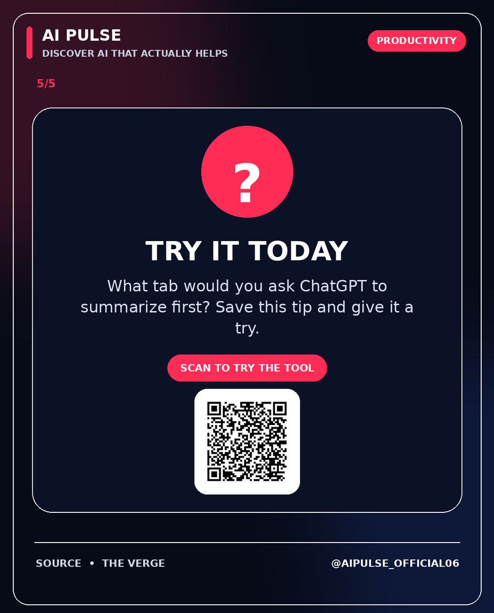 sufi_aipulse's tweet photo. OpenAI just gave the ChatGPT Chrome extension a handy new ability: it can look at every tab you have open. That means you can ask the assistant to summarize articles, compare product specs, or pull quotes without hopping between pages. https://t.co/OKse7u1mRZ