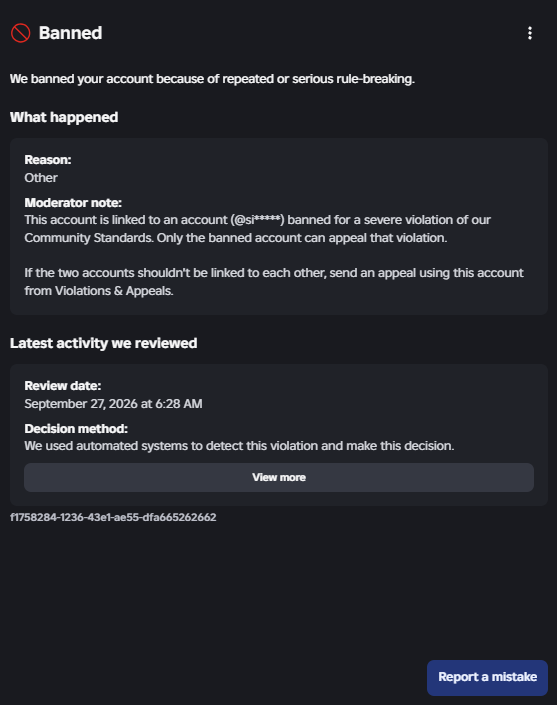 schlnrb's tweet photo. @r6qzii @Roblox @KreekCraft @Roblox_RTC whole business and acc of 7 years gone over 2 accounts i dont own, recognize nor have never been on🤦‍♂️

user ziha04 https://t.co/RY6poYuPeu