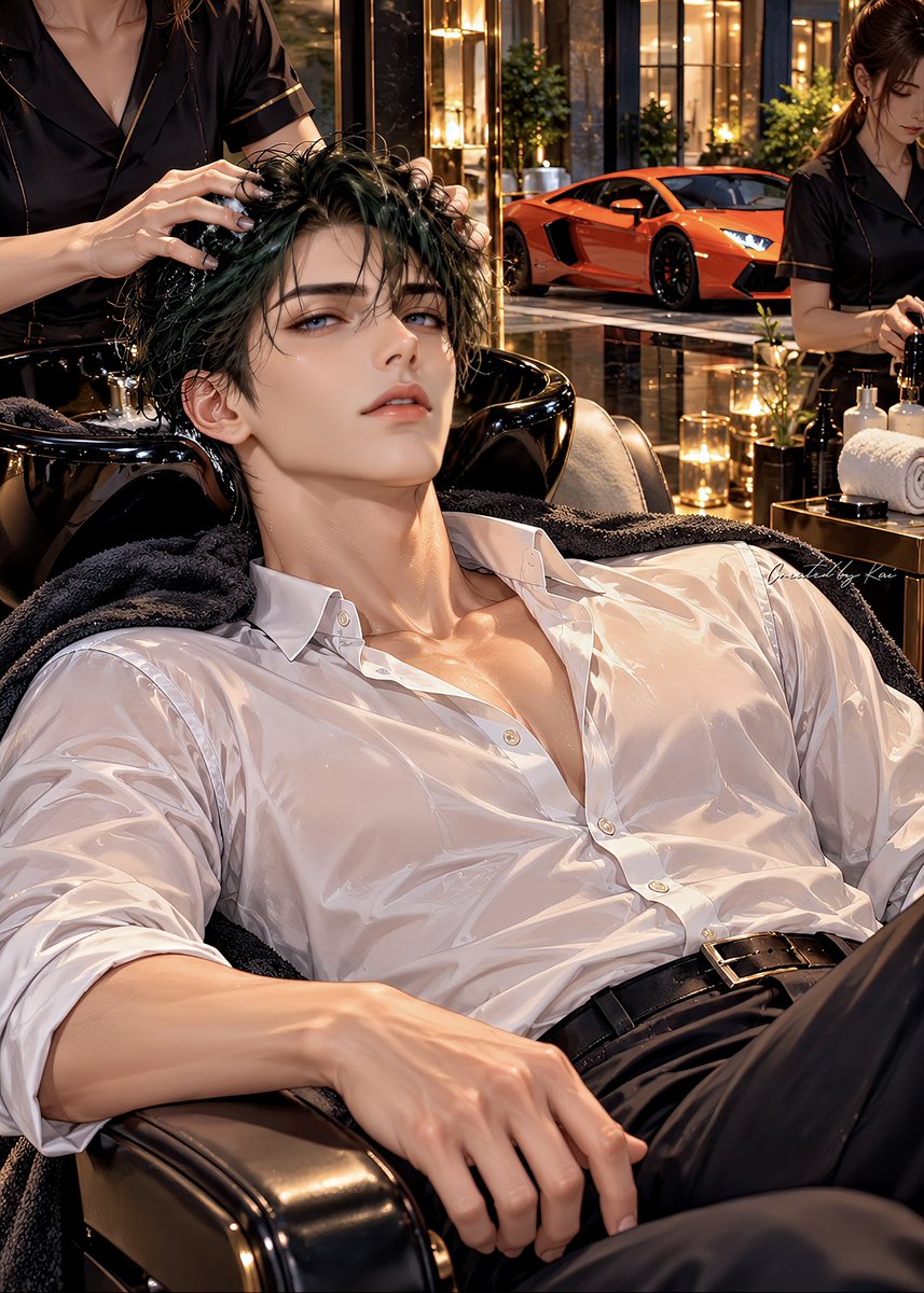 paskal_ren's tweet photo. #AIあつまれ大富豪と大貧民

VIP Private Grooming

高級メンズヘアサロンを丸ごと貸し切り。
若き社長の、贅沢な癒やしのひととき✨
愛車は店先でお留守番🏎️

 #AIイラスト https://t.co/Kj7nWRpjmt