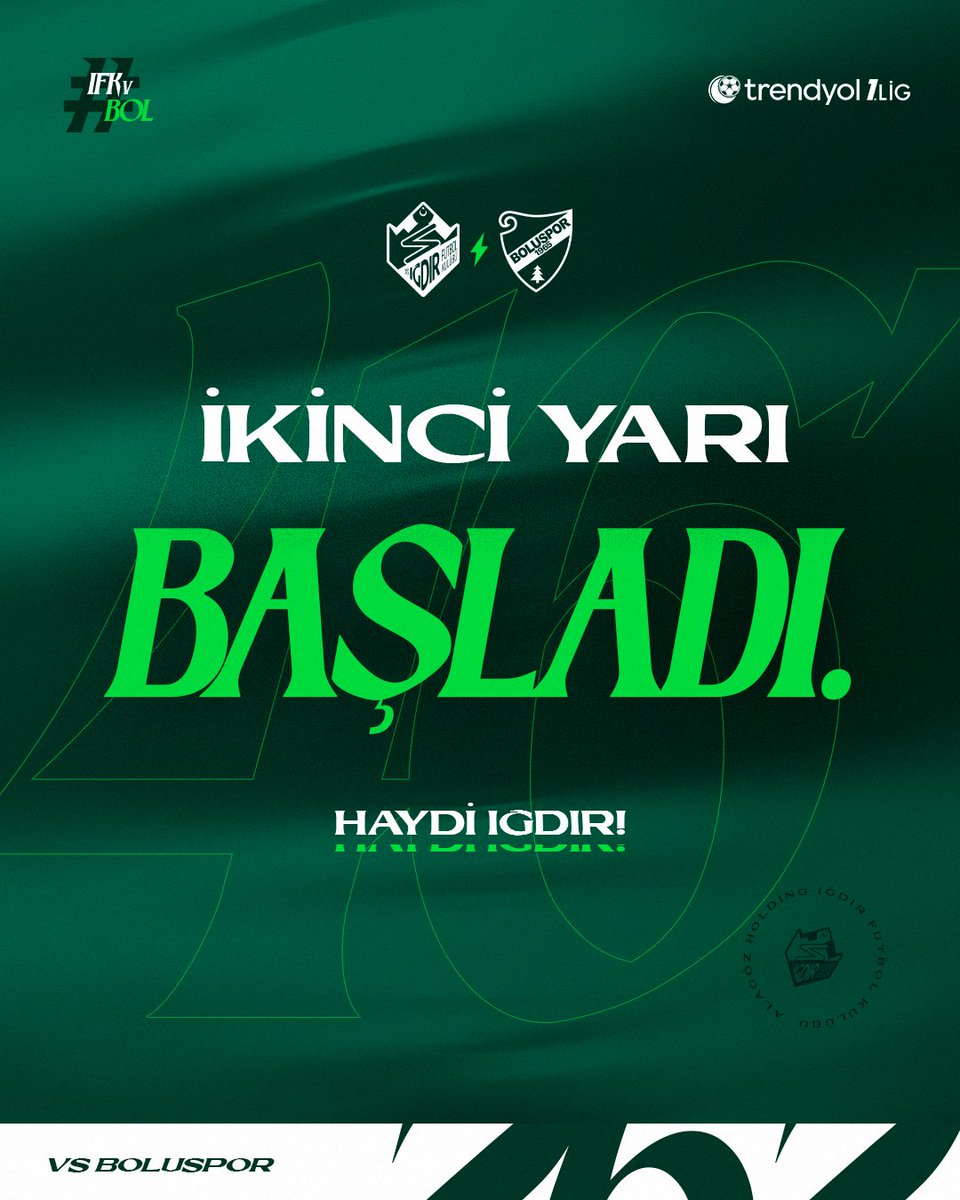 igdirFK's tweet photo. ⏱ 46’ | İkinci yarı başladı. #IFKvBOL https://t.co/ADGJl3EX9B