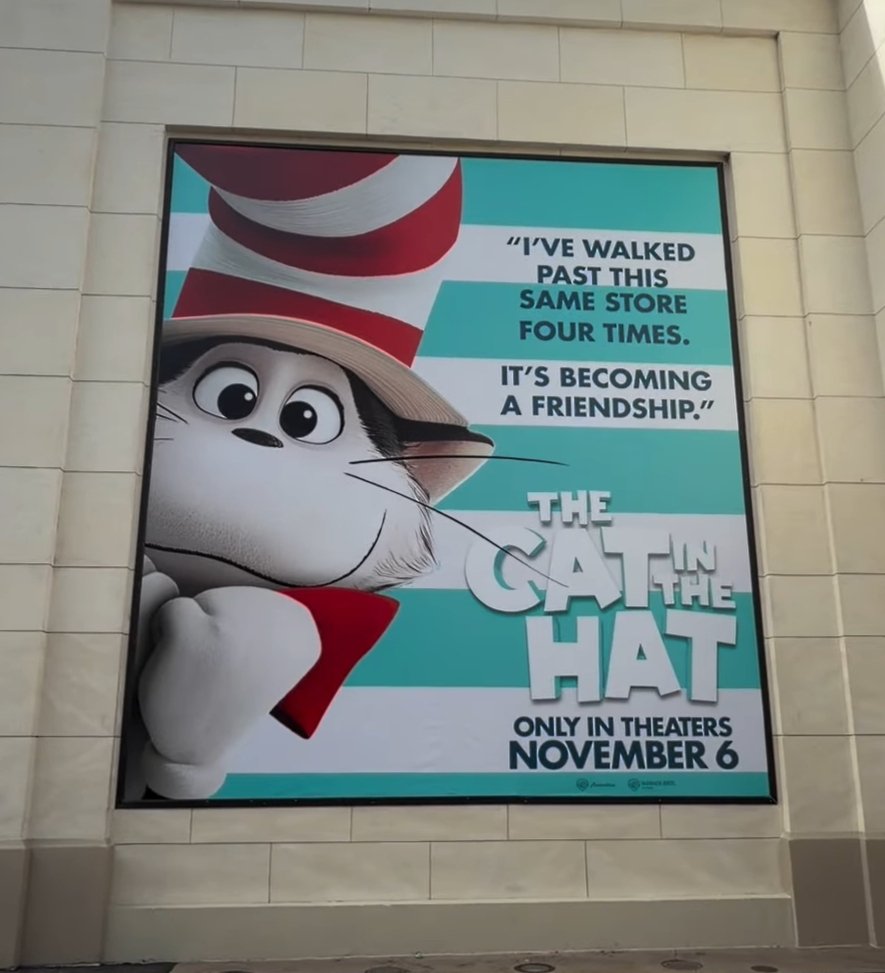 Itsp00nx's tweet photo. The Cat in the Hat stole The Grinch's marketing tactic. Ironic. https://t.co/vgXofrUFIg
