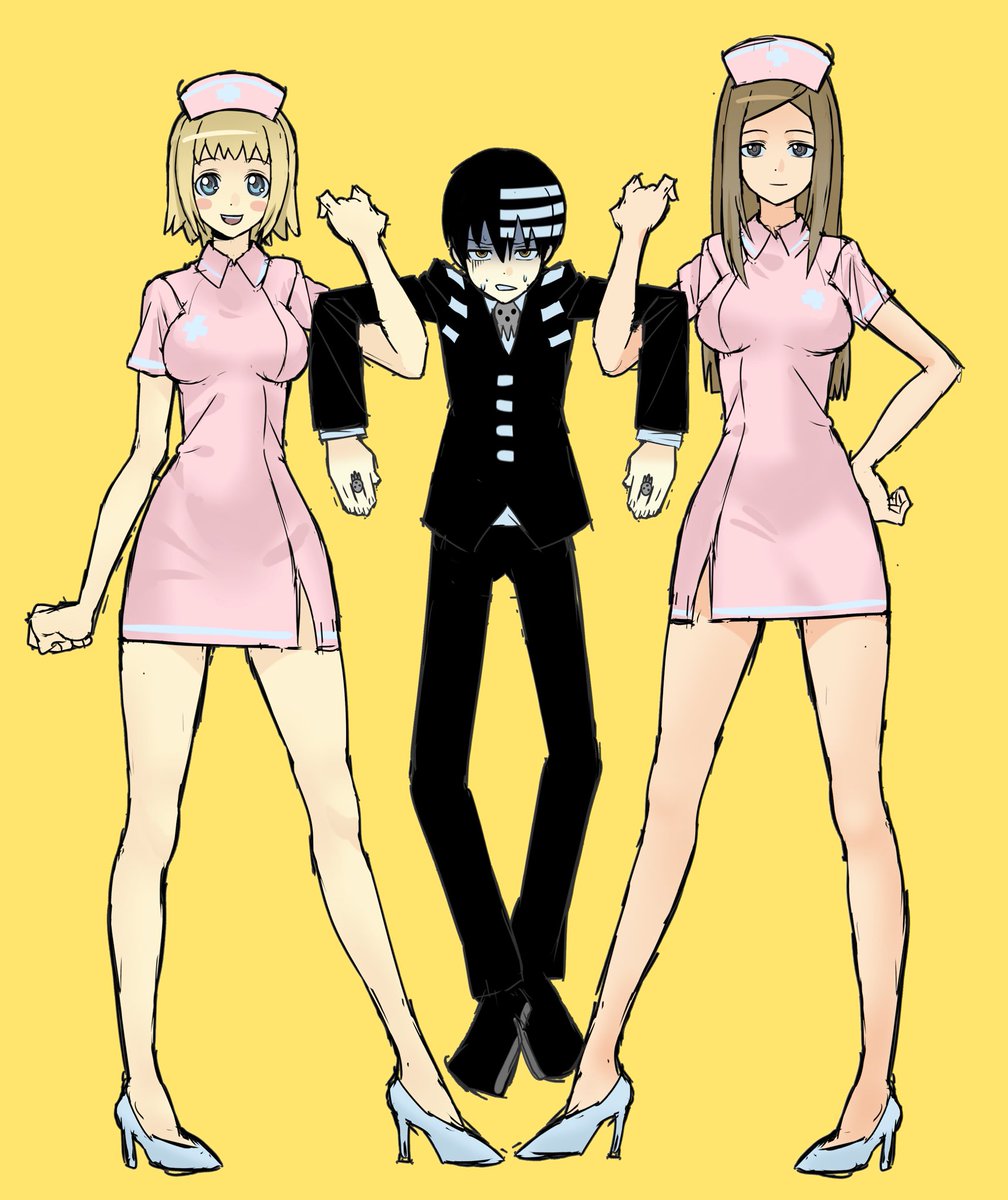 symAmbass's tweet photo. 항상 사랑을 담아서 이 3인조를 그리고 있어요 🔫💀🔫
#souleater https://t.co/oAvpk2t57x