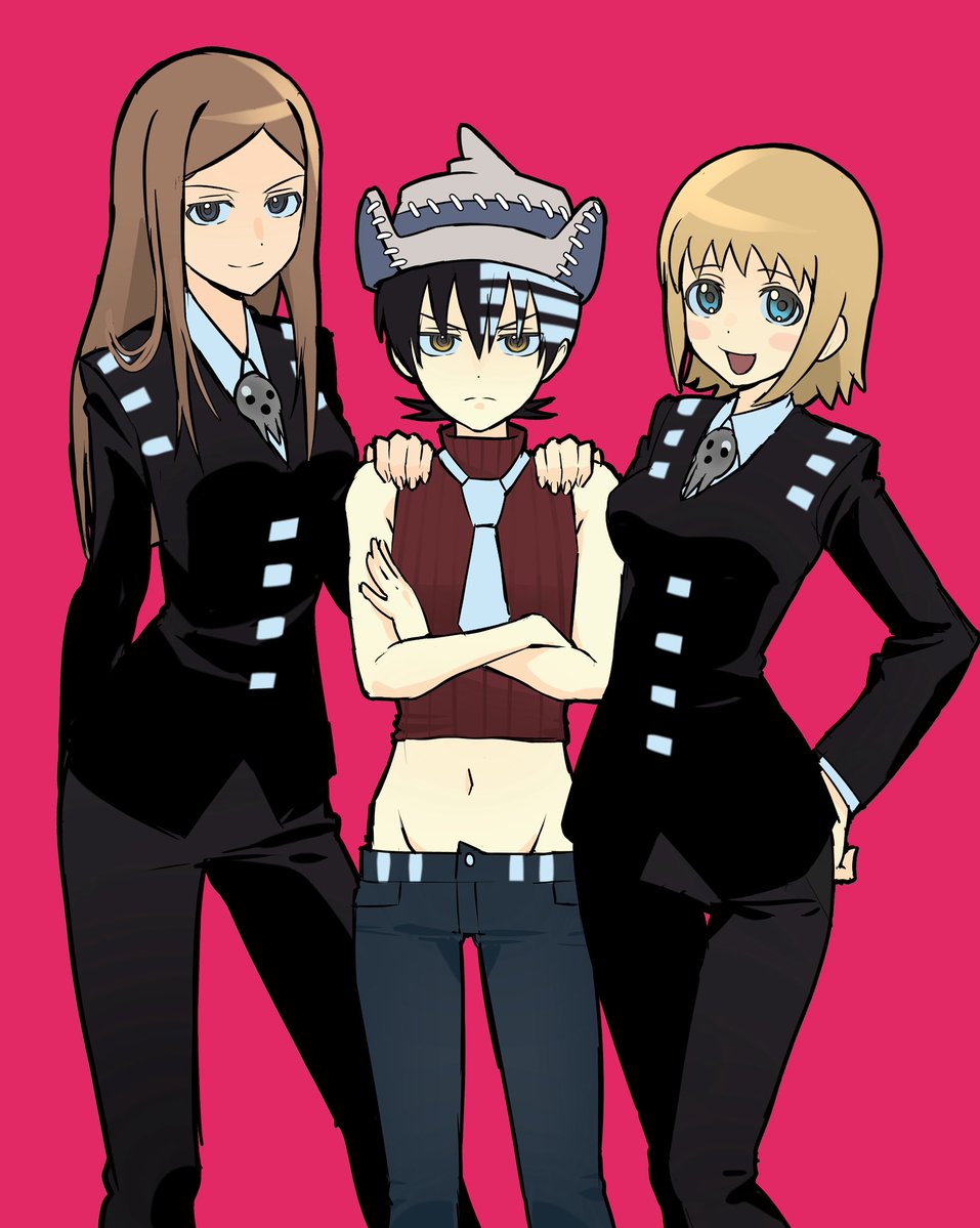 symAmbass's tweet photo. 항상 사랑을 담아서 이 3인조를 그리고 있어요 🔫💀🔫
#souleater https://t.co/oAvpk2t57x