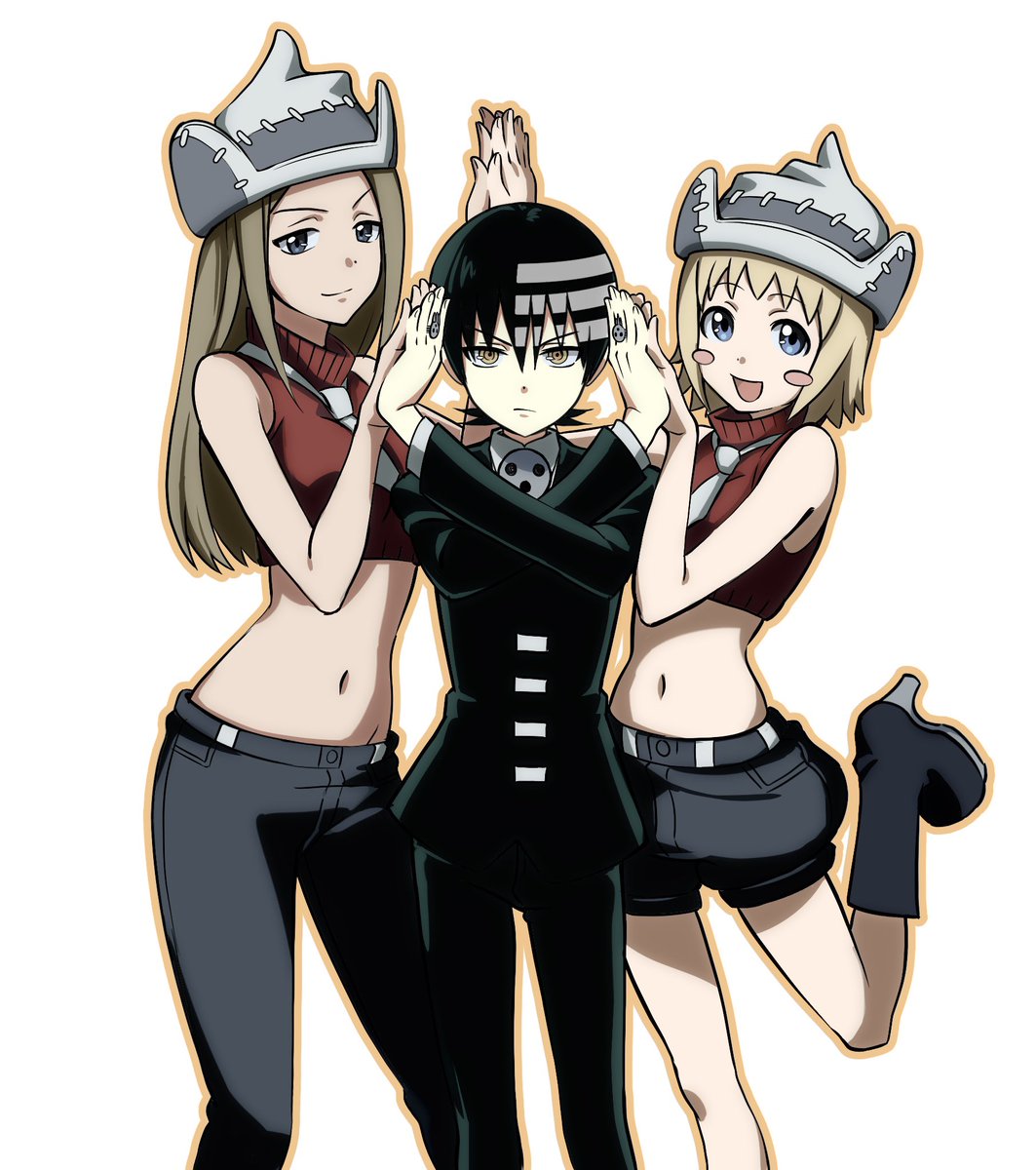 symAmbass's tweet photo. 항상 사랑을 담아서 이 3인조를 그리고 있어요 🔫💀🔫
#souleater https://t.co/oAvpk2t57x