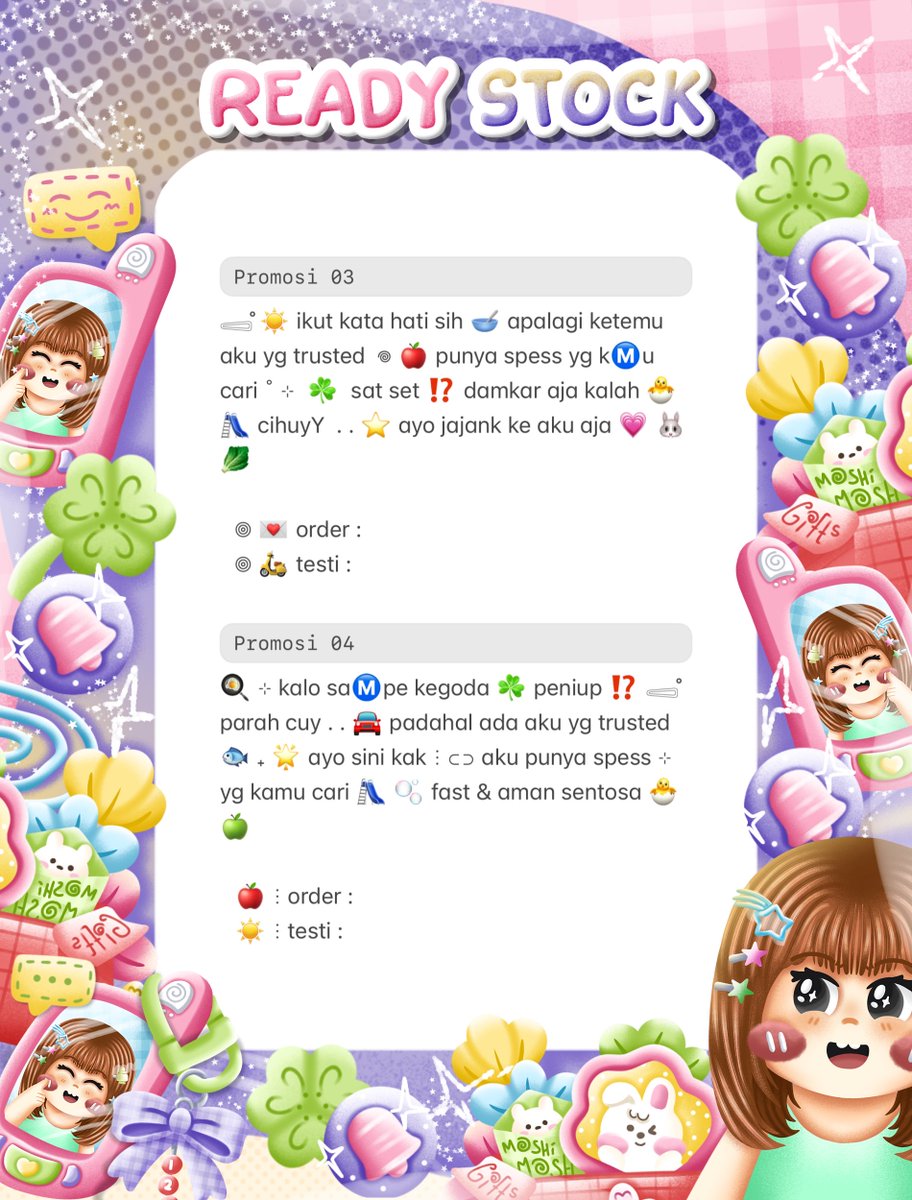 charmouraa's tweet photo. ◎ 💭 ˚ help repost? thank you 🎀 💬

🍏 gucyyy aku bawa ☘︎ 6 wording promosi ៸៸ 👛 𓊔 🚘 price only @ 5.500 𖠗 ⁺ ☘️🚙 bisa kamu jemput by dm atau wassap 🌟  ーこらいと。。
#zonauang https://t.co/434h1Y9Qmq