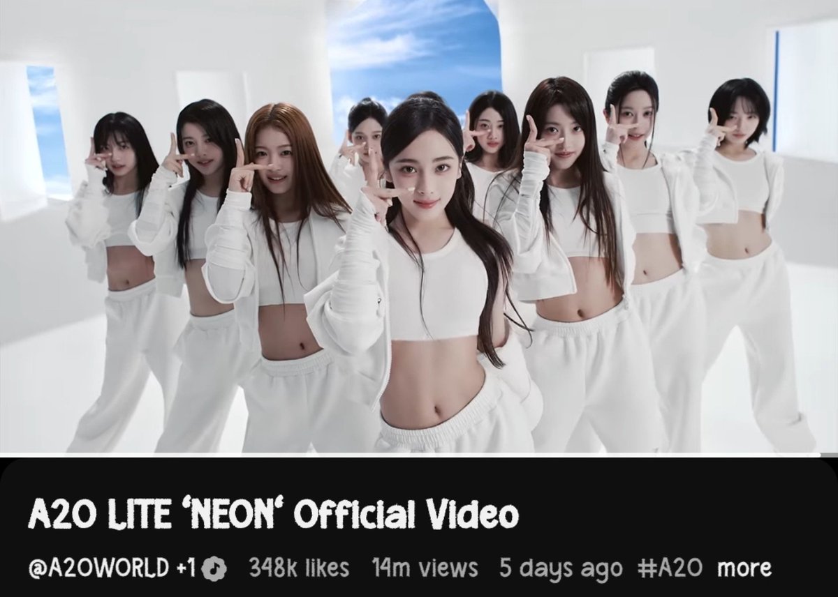 A2OLITEBASE's tweet photo. A2OLITE “NEON” official video has surpassed 14M views and 348K Likes in just 5days!

#A2OLITE #NEON @A2O_LITE https://t.co/HpgdzCjTwD