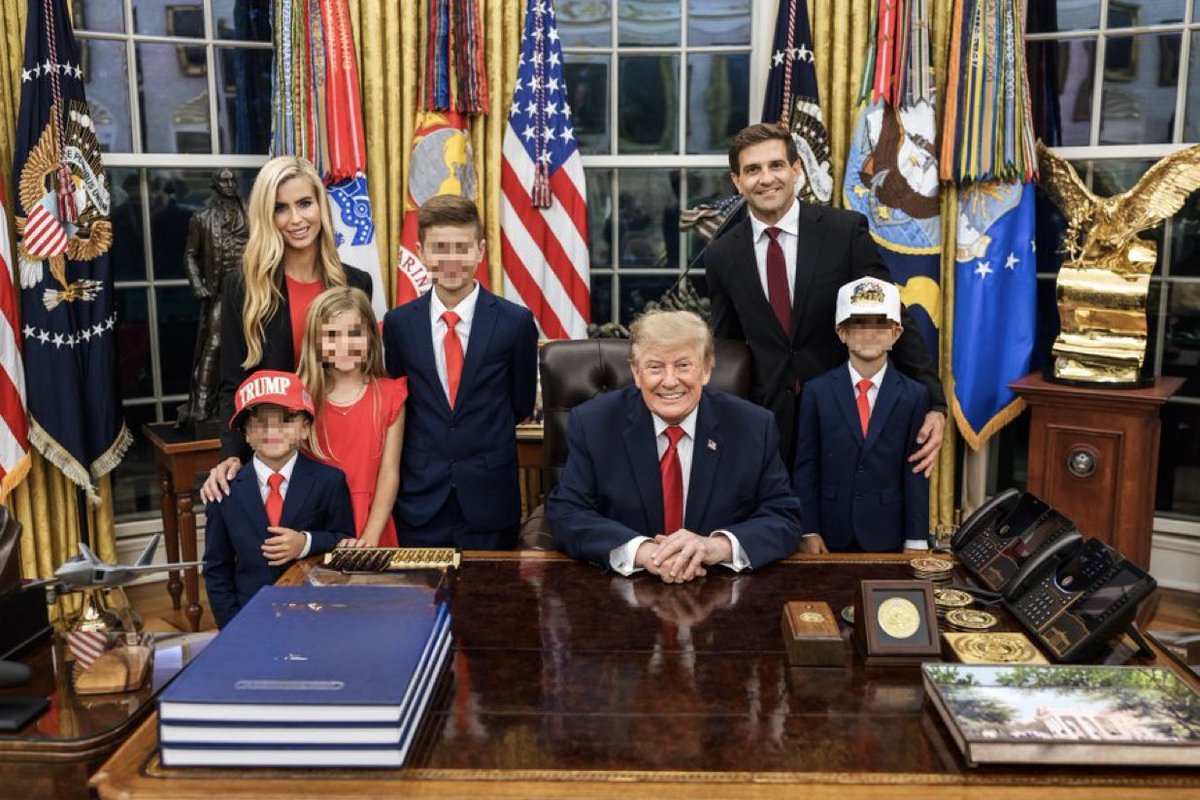IvankaTrumbg0c's tweet photo. Thank you, President Trump, for hosting my family and me in the Oval Office and for the generous gifts you gave my children on my son’s birthday. It was an unforgettable honor. https://t.co/k1jPSTvUxz